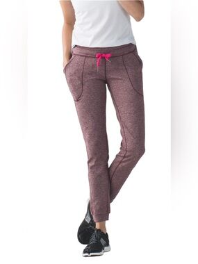 Lululemon Base Runner Pant III in Heathered Bordeaux Sz 6